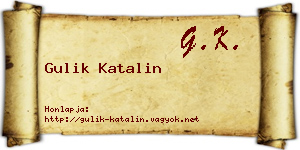 Gulik Katalin névjegykártya