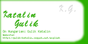 katalin gulik business card